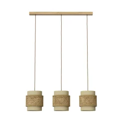 3er Pendelleuchte Morten Creme 70 x 120 cm Vicco