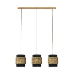 3er Pendelleuchte Morten Schwarz 70 x 120 cm Vicco