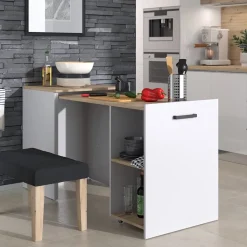 Esstisch Adam Greige/Artisan 60 x 50.4 cm ausziehbar Vicco