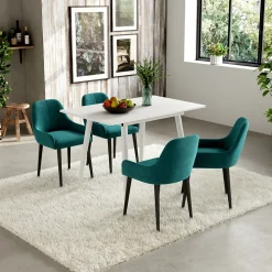 Esstisch Beaver Weiß 80 x 70 cm ausziehbar Vicco