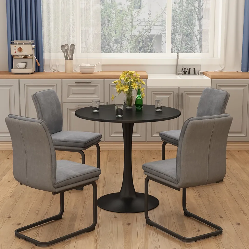 Esstisch Carl Schwarz 80 x 80 cm Vicco