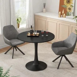 Esstisch Carl Schwarz 80 x 80 cm Vicco