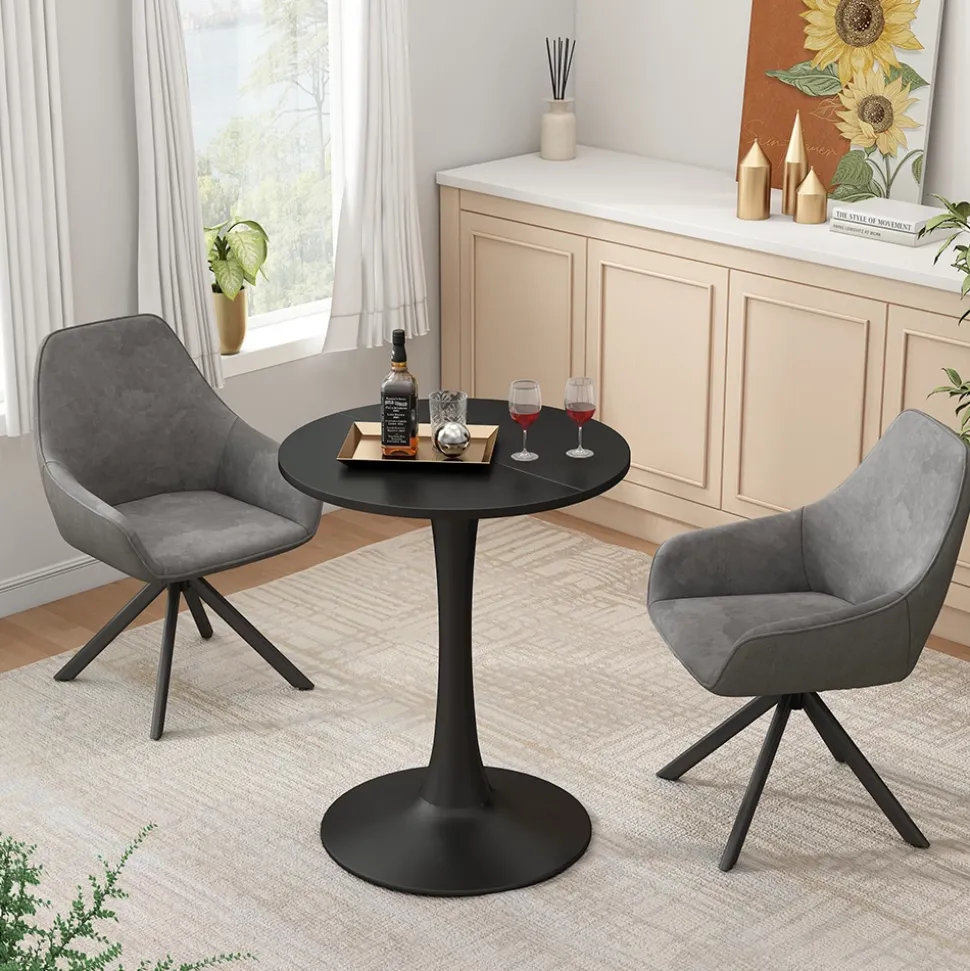 Esstisch Carl Schwarz 60 x 60 cm Vicco