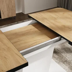 Esstisch Fenaro Goldkraft Eiche/Weiß 120 x 80 cm ausziehbar Vicco