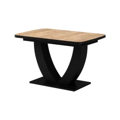 Esstisch Fenaro Goldkraft Eiche/Schwarz 120 x 80 cm ausziehbar Vicco