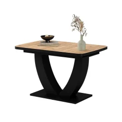 Esstisch Fenaro Goldkraft Eiche/Schwarz 120 x 80 cm ausziehbar Vicco