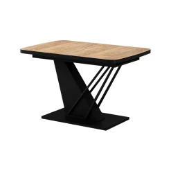 Esstisch Fenaro Goldkraft Eiche/Schwarz 120 x 80 cm ausziehbar Vicco
