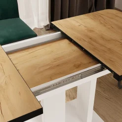 Esstisch Fenaro Goldkraft Eiche/Weiß 120 x 80 cm 2 Teile Vicco