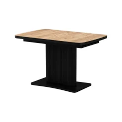 Esstisch Fenaro Goldkraft Eiche/Schwarz 120 x 80 cm ausziehbar Vicco