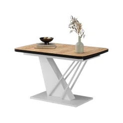 Esstisch Fenaro Goldkraft Eiche/Weiß 120 x 80 cm ausziehbar Vicco