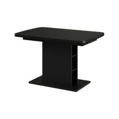 Esstisch Fenaro Schwarz 120 x 80 cm mit offenen Fächern Vicco