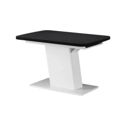 Esstisch Fenaro Schwarz/Weiß 120 x 80 cm ausziehbar Vicco