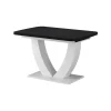 Esstisch Fenaro Schwarz/Weiß 120 x 80 cm ausziehbar Vicco