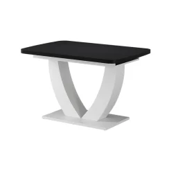 Esstisch Fenaro Schwarz/Weiß 120 x 80 cm ausziehbar Vicco