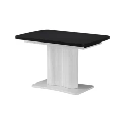 Esstisch Fenaro Schwarz/Weiß 120 x 80 cm ausziehbar Vicco