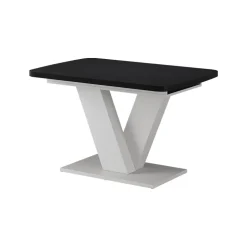 Esstisch Fenaro Schwarz/Weiß 120 x 80 cm ausziehbar Vicco