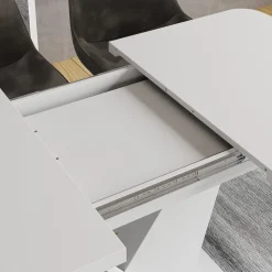 Esstisch Fenaro Weiß 120 x 80 cm ausziehbar Vicco