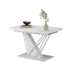 Esstisch Fenaro Weiß 120 x 80 cm ausziehbar Vicco