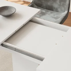 Esstisch Fenaro Weiß 120 x 80 cm mit offenen Fächern Vicco