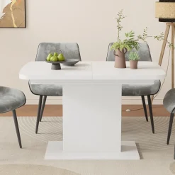 Esstisch Fenaro Weiß 120 x 80 cm mit offenen Fächern Vicco