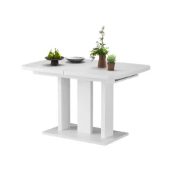 Esstisch Fenaro Weiß 120 x 80 cm 2 Teile Vicco