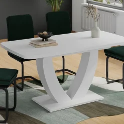 Esstisch Fenaro Weiß 120 x 80 cm ausziehbar Vicco