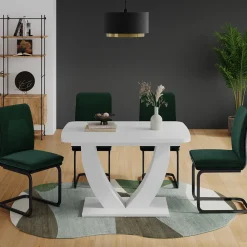 Esstisch Fenaro Weiß 120 x 80 cm ausziehbar Vicco