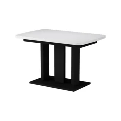 Esstisch Fenaro Weiß/Schwarz 120 x 80 cm 2 Teile Vicco