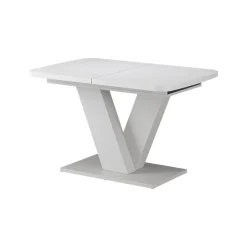 Esstisch Fenaro Weiß/Weiß 120 x 80 cm ausziehbar Vicco