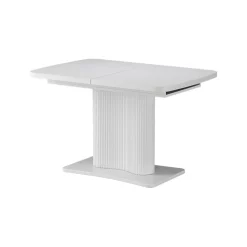 Esstisch Fenaro Weiß/Weiß 120 x 80 cm ausziehbar Vicco