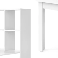 Esstisch Gael Weiß 70 x 122 cm mit 6 Fächern Vicco