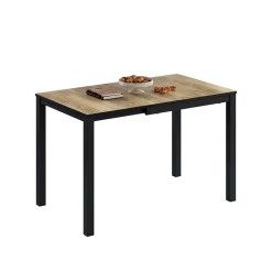 Esstisch Granny Eiche rustikal/Anthrazit 120 x 70 cm ausziehbar Vicco