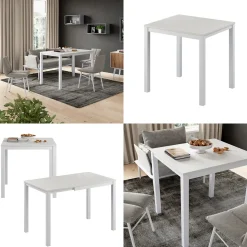 Esstisch Granny Weiß 120 x 70 cm ausziehbar Vicco