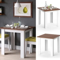 Esstisch Karlos Nussbaum 80 x 80 cm Vicco