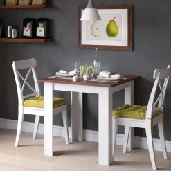 Esstisch Karlos Nussbaum 80 x 80 cm Vicco