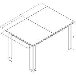 Esstisch Karlos Nussbaum 140 x 90 cm Vicco