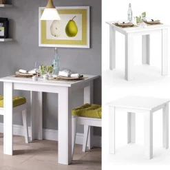 Esstisch Karlos Weiß 80 x 80 cm Vicco
