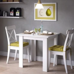 Esstisch Karlos Weiß 80 x 80 cm Vicco