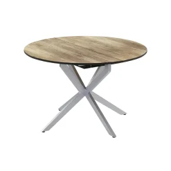 Esstisch Loyd Eiche rustikal/Grau 120 x 76.5 cm ausziehbar Vicco