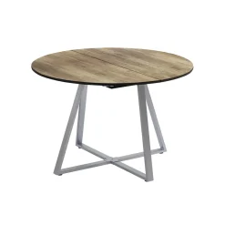 Esstisch Loyd Eiche rustikal/Grau 120 x 120 cm ausziehbar Vicco