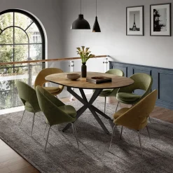 Esstisch Loyd Schwarz/Eiche rustikal 120 x 76.5 cm ausziehbar Vicco