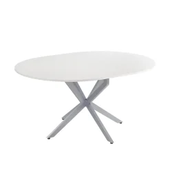 Esstisch Loyd Weiß/Grau 120 x 76.5 cm ausziehbar Vicco