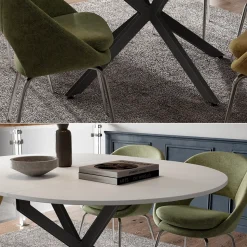 Esstisch Loyd Weiß/Schwarz 120 x 76.5 cm ausziehbar Vicco