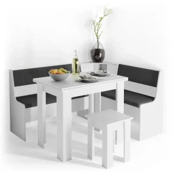 Esstisch mit Stuhl Roman Weiß 90 x 60 cm Vicco