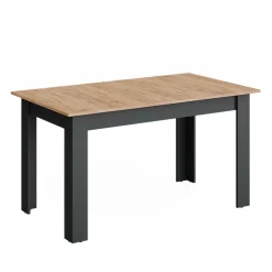 Esstisch Repose Anthrazit/Goldkraft Eiche 180 x 80 cm ausziehbar Vicco