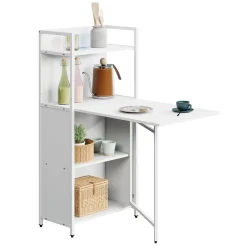 Esstisch Savio Weiß 57 x 30 cm mit klappbarer Tischplatte Vicco