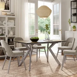 Esstisch Trill Eiche rustikal/Grau 140 x 90 cm ausziehbar Vicco