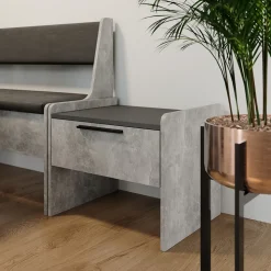 Esszimmerbank Roman Beton 53.5 x 41.1 cm mit 1 Schublade Vicco