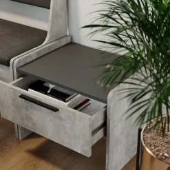 Esszimmerbank Roman Beton 53.5 x 41.1 cm mit 1 Schublade Vicco