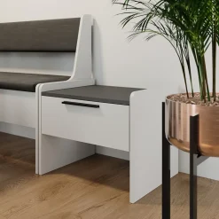 Esszimmerbank Roman Weiß 53.5 x 41.1 cm mit 1 Schublade Vicco